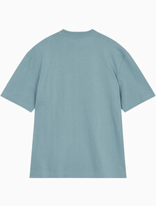 Buy 남성 릴렉스핏 아카이브 로고 반팔 티셔츠 in color BLUE GREY