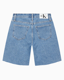Buy 여성 버뮤다 맘핏 데님 쇼츠 in color 028A CHALKY BLU