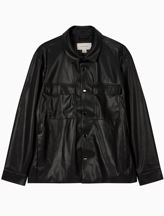 남성 페이크 레더 셔츠 자켓