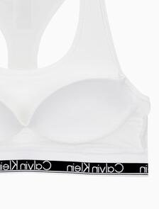 Buy 여성 아이콘 코튼 모달 AF 레이서백 브라렛 in color WHITE