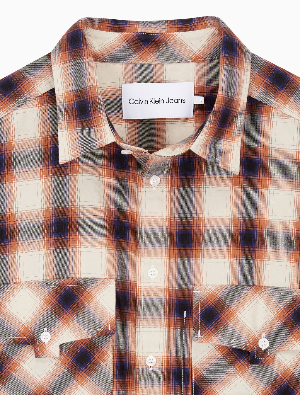 Buy 남성 유틸리티 포켓 체크셔츠 in color BLUR FLORAL_BLACK