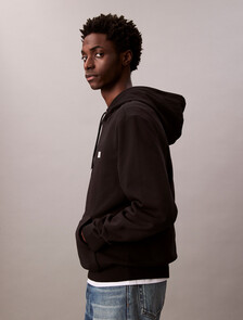 Buy 남성 350 테리 뱃지 후드 스웻셔츠 in color BLACK