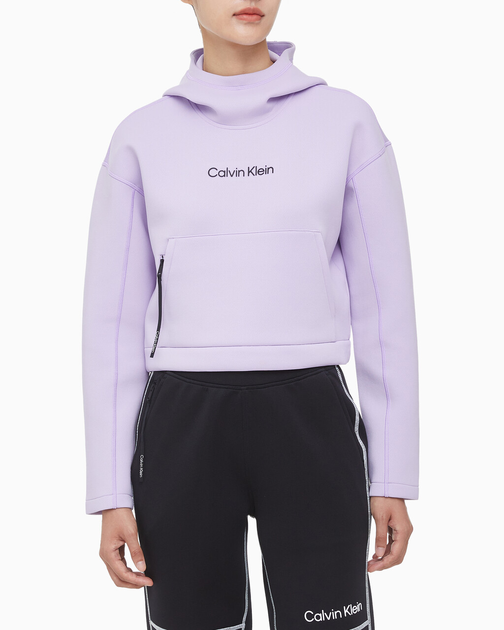 Buy 여성 릴렉스핏 크롭 후디 in color BRILLIANT WHITE