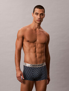 Buy 남성 브러시드 마이크로파이버 스트레치 로우 라이즈 트렁크 in color Blue