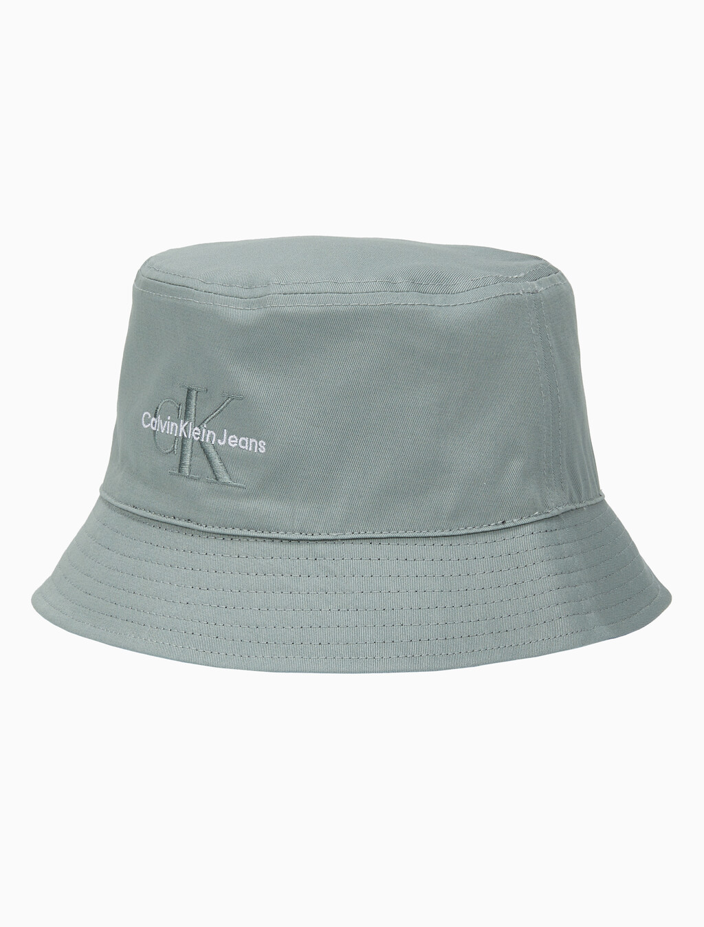 Buy 남녀공용 CKJ 모노그램 엠브로이더리 버킷햇 in color KHAKI GREY