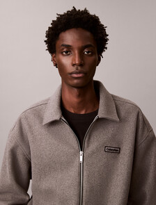 Buy 남성 울 스냅 플리스 in color DARK CLIFF HTR