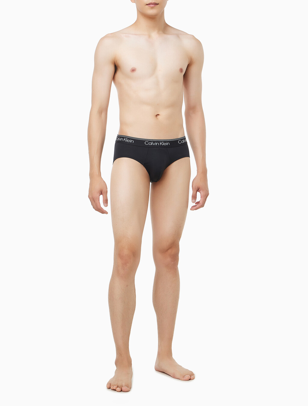 Buy 남성 마이크로 스트레치 3팩 힙 브리프 in color Black / Grey / Red