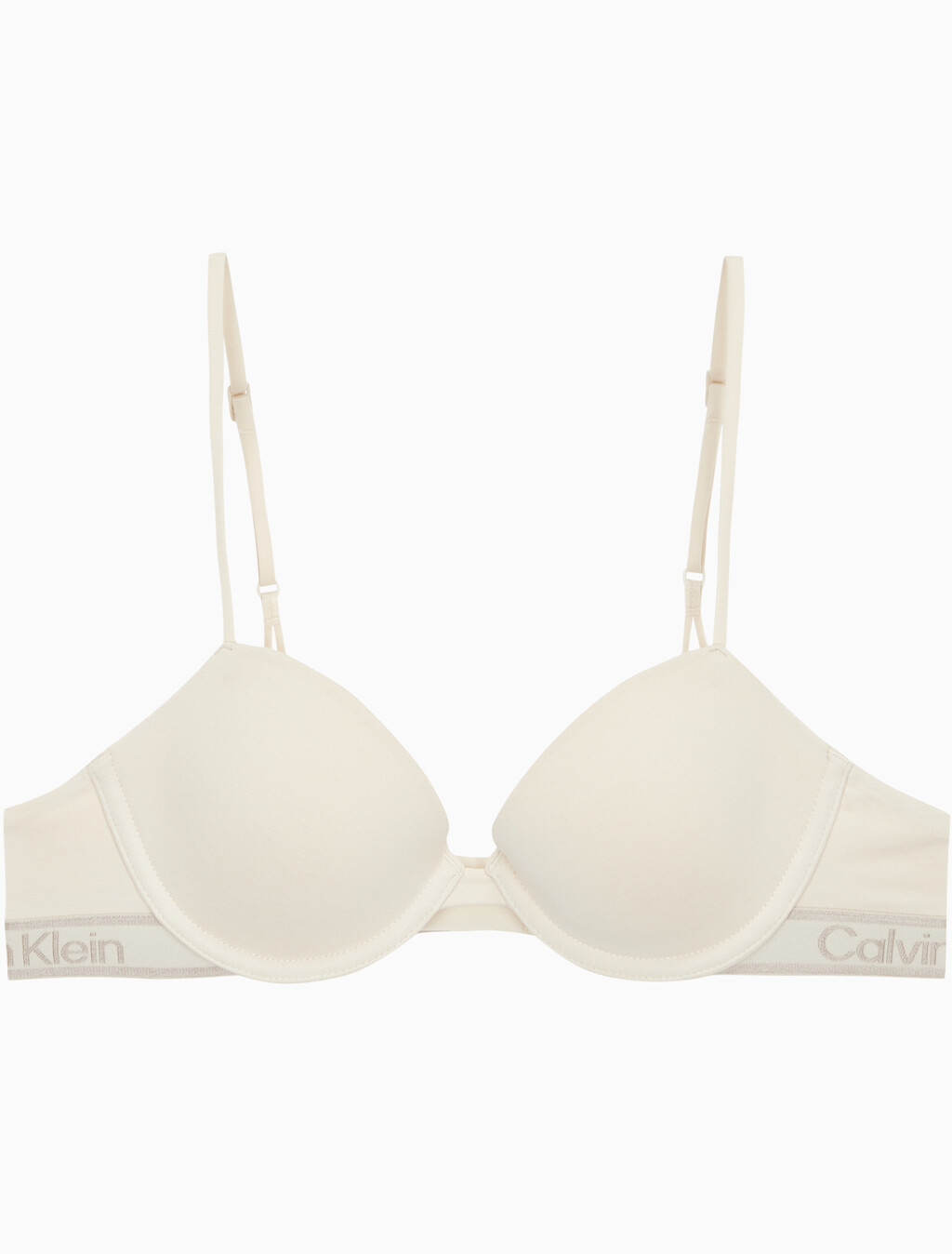 Buy 여성 토널 로고 코튼 AF 데미 브라 in color IVORY
