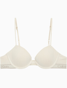 Buy 여성 토널 로고 코튼 AF 데미 브라 in color IVORY