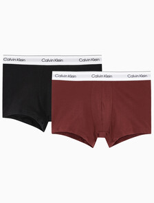 Buy 남성 모던 코튼 스트레치 드로즈 2PK in color BLACK/BURGUNDY