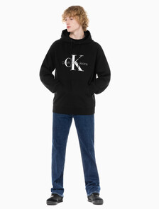 Buy 남성 90's 스트레이트핏 기모 미드블루 데님 in color MID BLUE BACK EMBRO