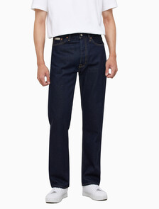 Buy 남성 스트레이트핏 린스 데님 in color CK RAW SELVEDGE