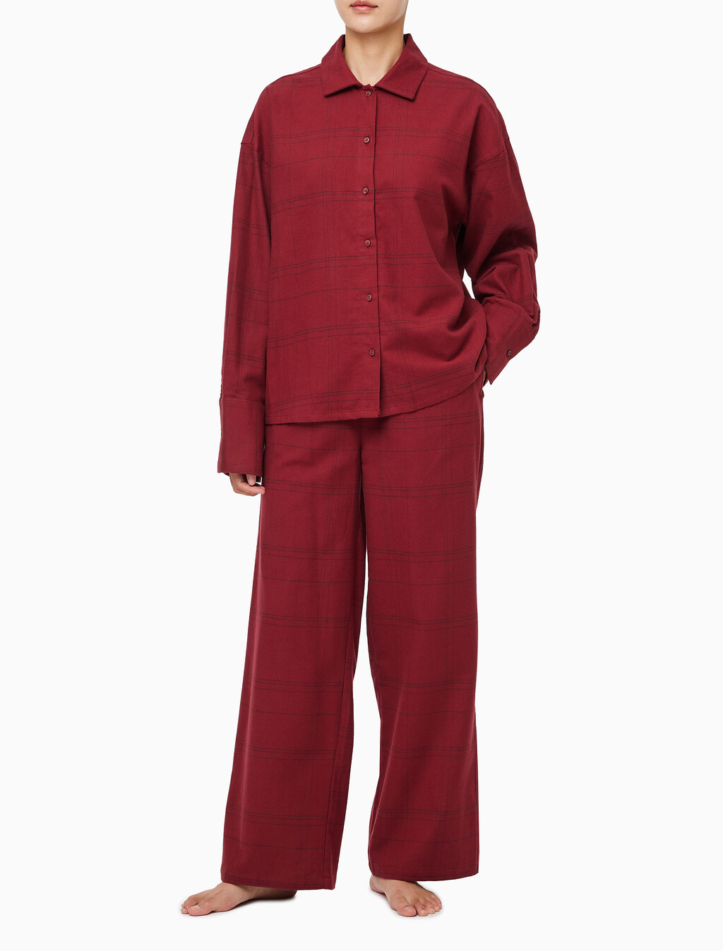 Buy 여성 플란넬 슬립 팬츠 in color BEAM PLAID SYRAH