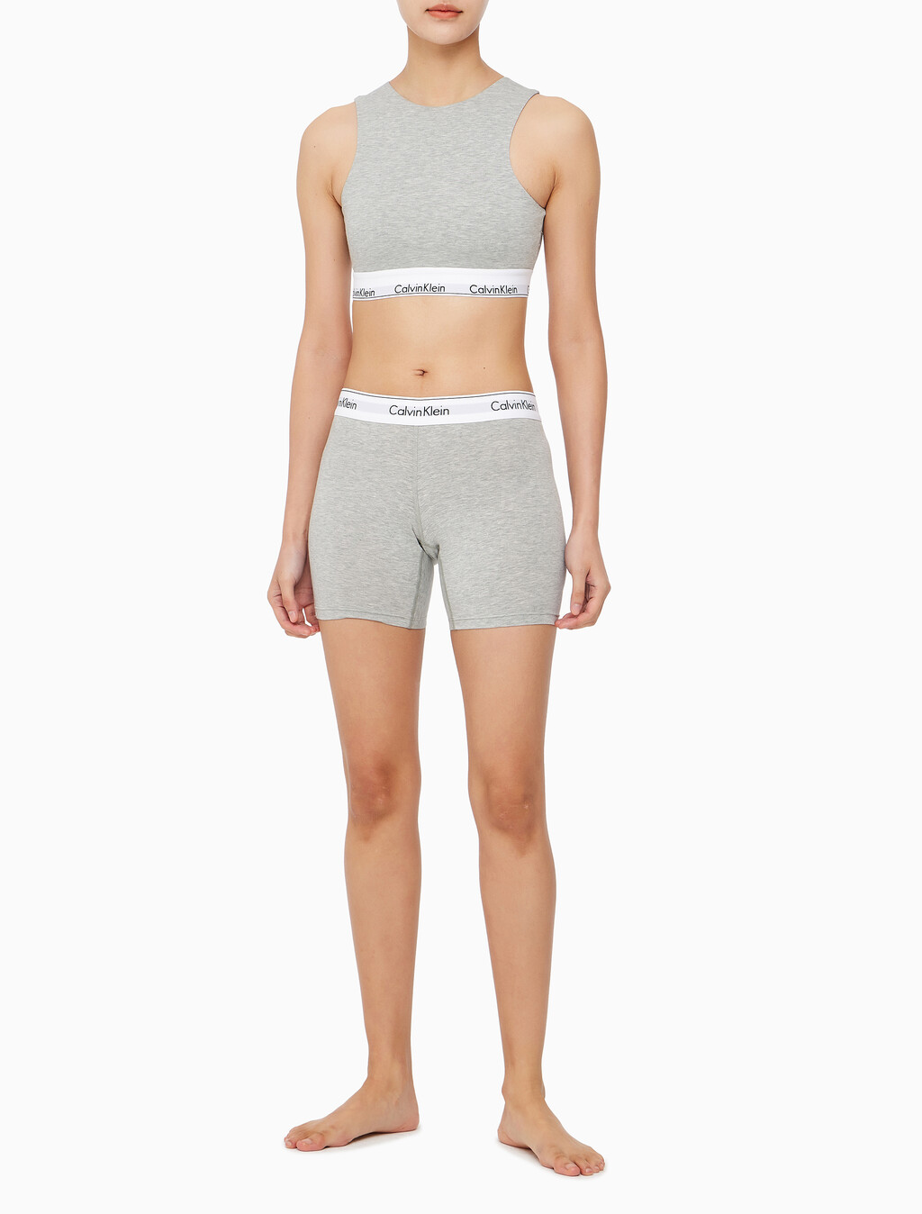 Buy 여성 모던코튼 박서 브리프 in color GREY HEATHER