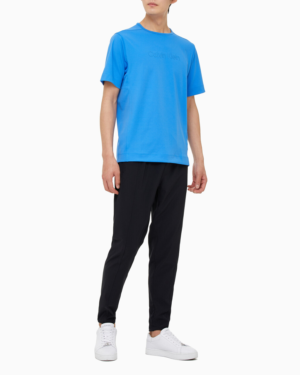 Buy 남성 레귤러 핏 에센셜 스트레치 기능성 반팔 티셔츠 in color PALACE BLUE