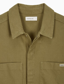 Buy 남성 릴렉스핏 플란넬 오버셔츠 in color OLIVE