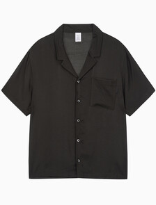 Buy 여성 퓨어쉰 숏 슬리브 탑 in color BLACK