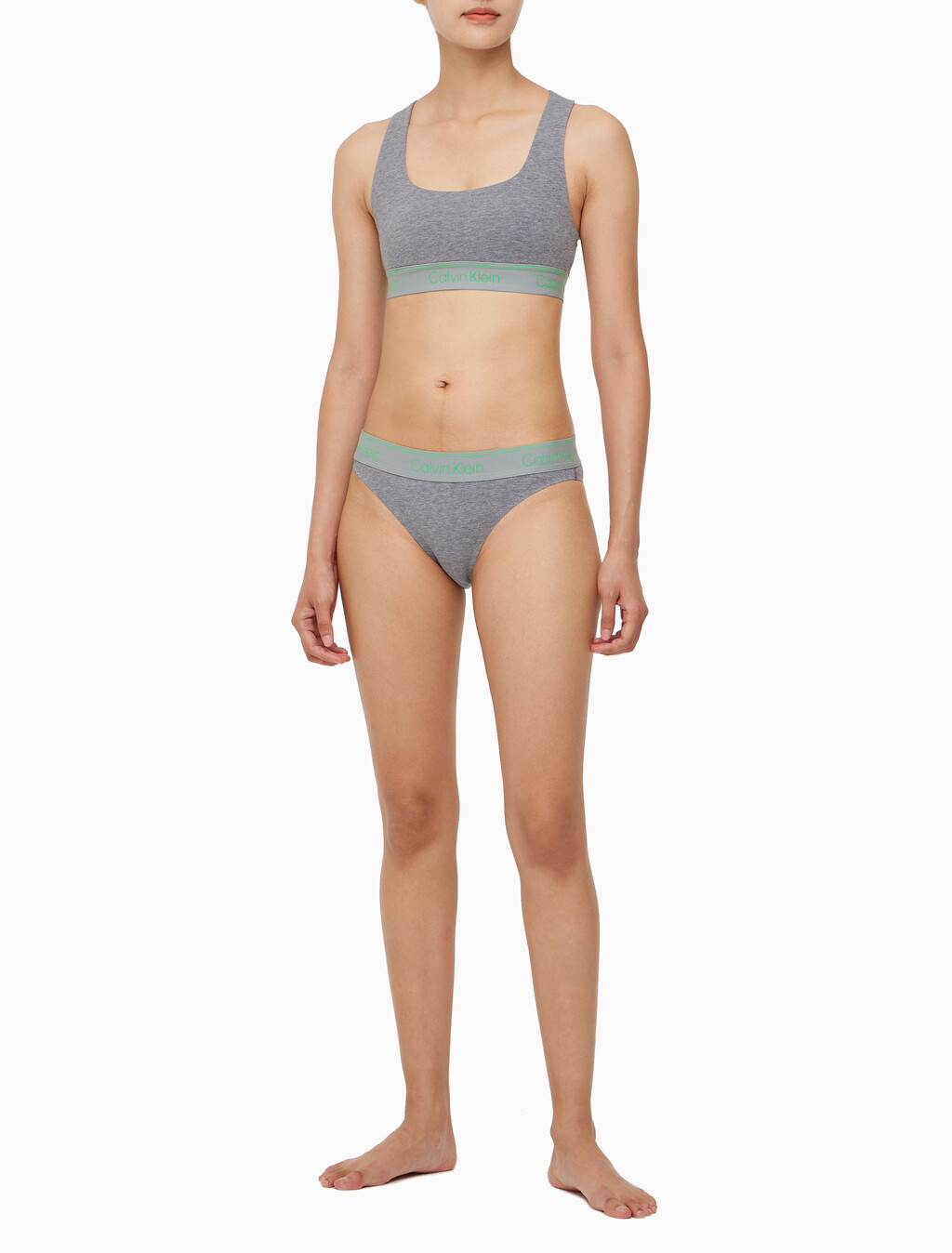 Buy 여성 에슬레틱 코튼 탕가 in color MEDIUM GREY HEATHER