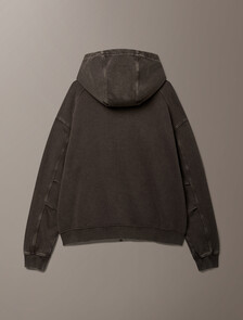 Buy 오프듀티 릴렉스 헤비 테리 풀집업 후드집업 in color Dark brown
