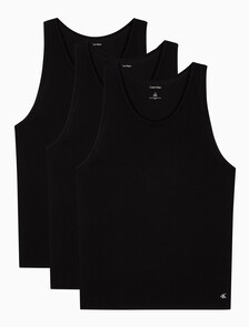 Buy 남성 코튼 스트레치 슬립 탱크 3PK in color BLACK
