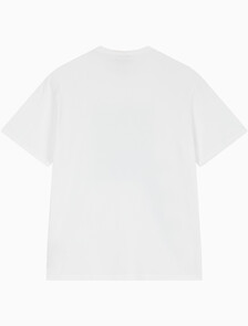 Buy 남성 릴렉스핏 퍼프 AOP 로고 반팔 티셔츠 in color BRILLIANT WHITE