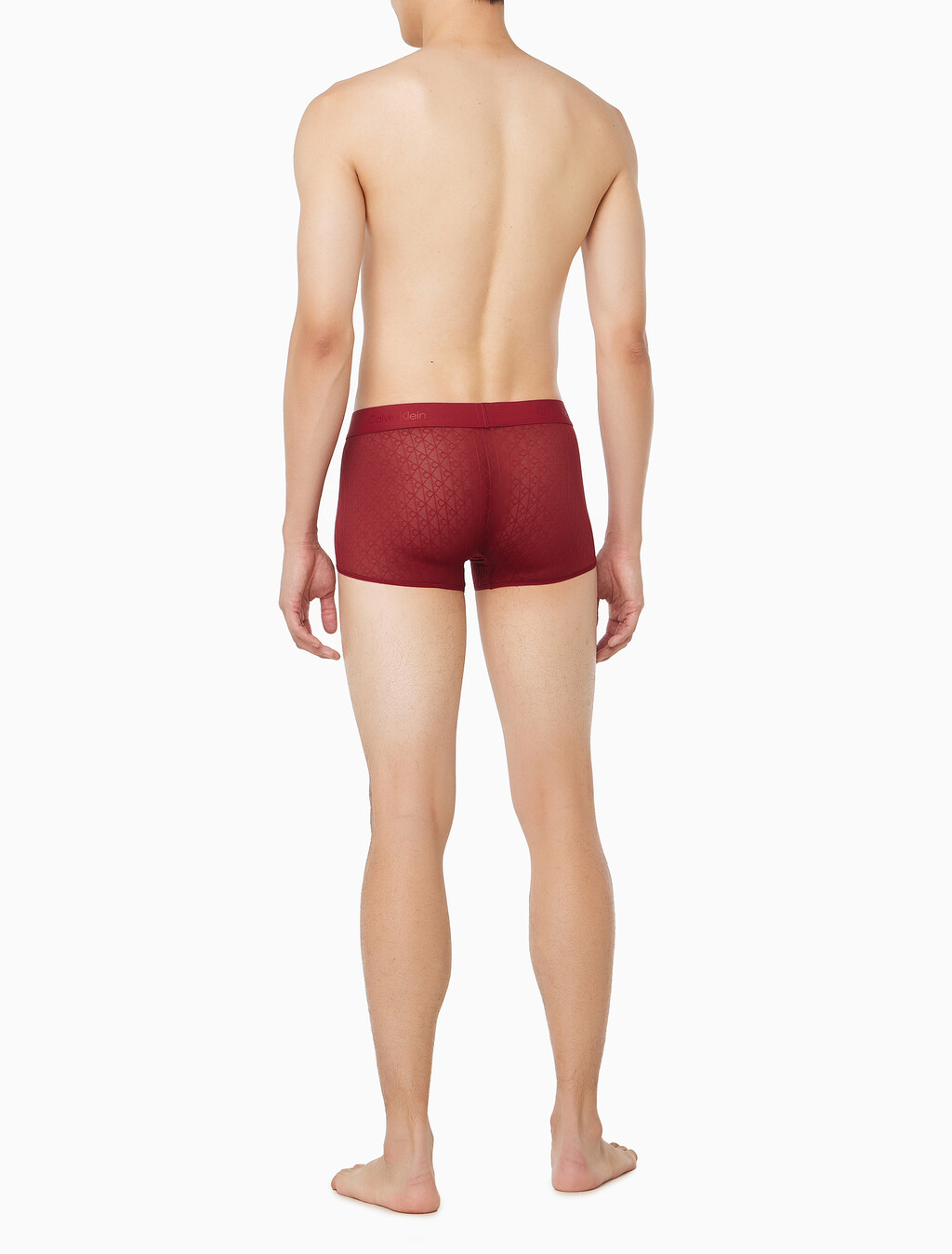 Buy 남성 스컬프트 레이스 로우 라이즈 트렁크 in color Dark Red