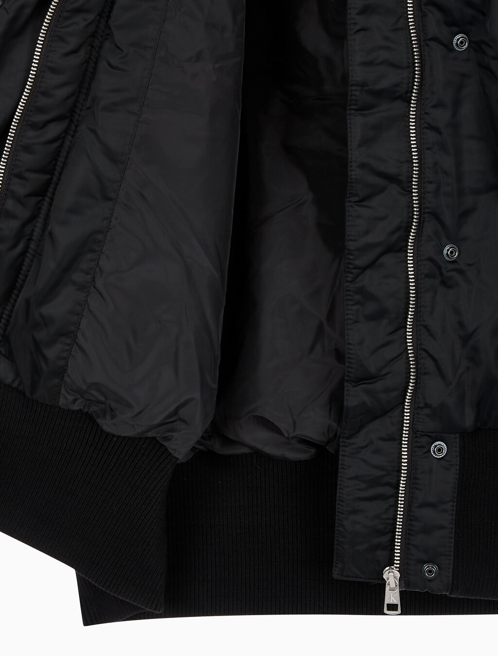 Buy 여성 아카이브 오버사이즈 후디 보머 패딩 in color CK BLACK