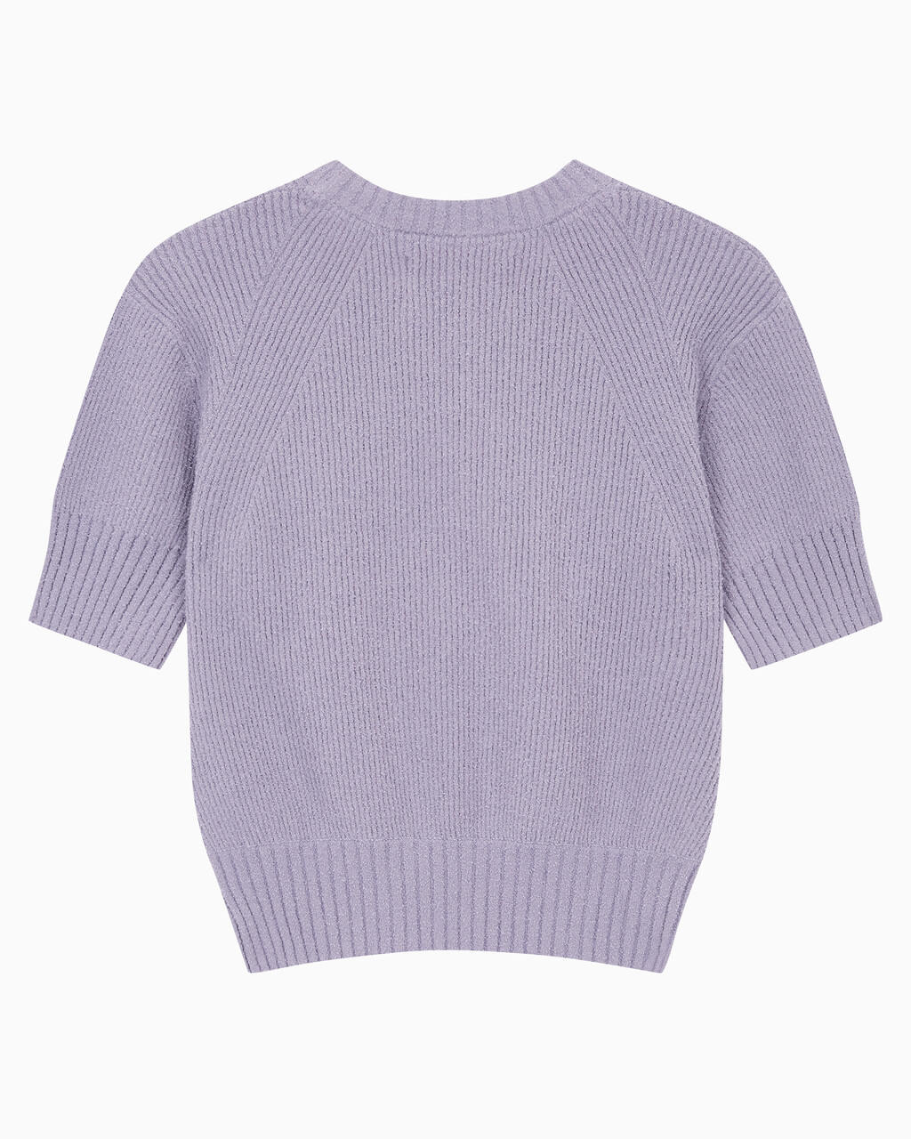 Buy 여성 벌룬 반팔 니트 탑 in color LAVENDER