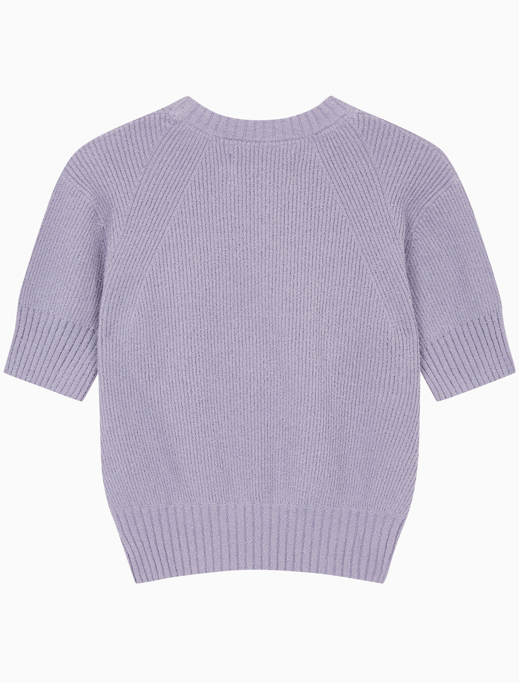 Buy 여성 벌룬 반팔 니트 탑 in color LAVENDER