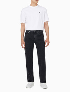 Buy 남성 90's 스트레이트핏 블랙 데님 in color WASHED BLACK LOGO LACE