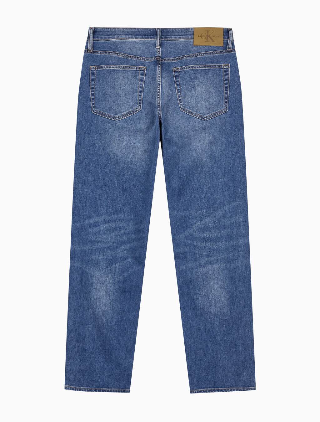 Buy 남성 90's 스트레이트핏 미드블루 스톤워시 데님 in color MID BLUE BACK EMBRO