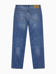 Buy 남성 90's 스트레이트핏 미드블루 스톤워시 데님 in color MID BLUE BACK EMBRO