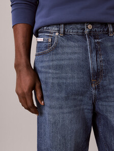 Buy 90s 린넨 데님 쇼츠 in color Blue Black 