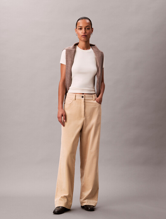 여성 코듀로이 5포켓 릴렉스드 팬츠