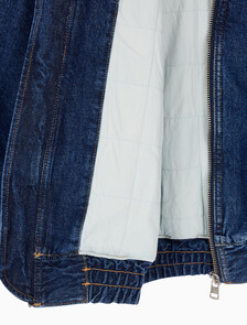 Buy 남성 데님 봄버 자켓 in color BLUE BLACK HANGER LOOP
