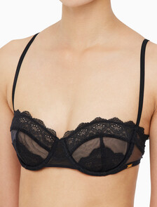 Buy 여성 CK 블랙 빈티지 레이스 발코넷 in color BLACK