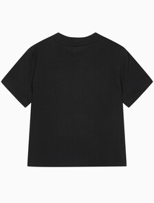 Buy 여성 모노그램 로고 모던 스트레이트핏 반팔 티셔츠 in color CK BLACK