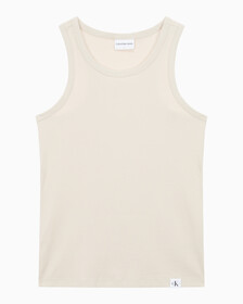 Buy 남성 로고탭 레이서백 슬리브리스 티셔츠 in color CLASSIC BEIGE