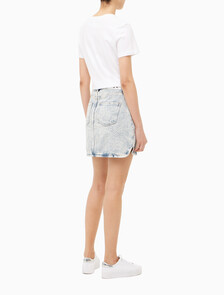 Buy 여성 A라인 데님 미니 스커트 in color CHALKY BLUE