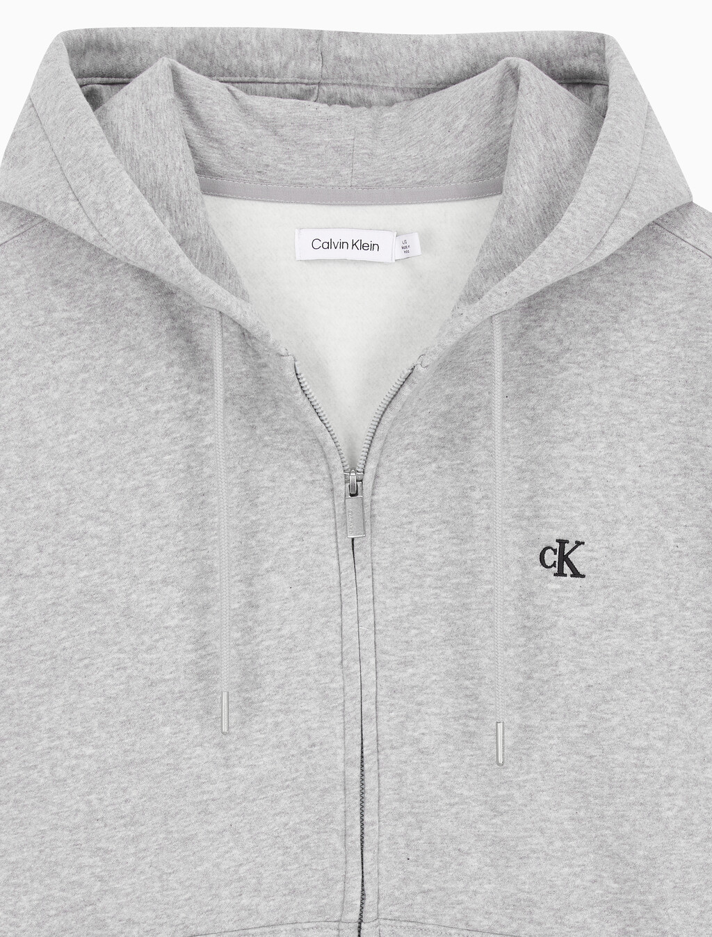 Buy 남성 아카이브 로고 플리스 후드 집업 in color GREY HEATHER