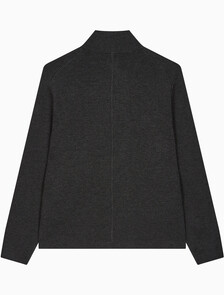 Buy 남성 롱슬리브 테크니컬 메리노 울 풀 집업 스웨터 in color CHARCOAL HEATHER