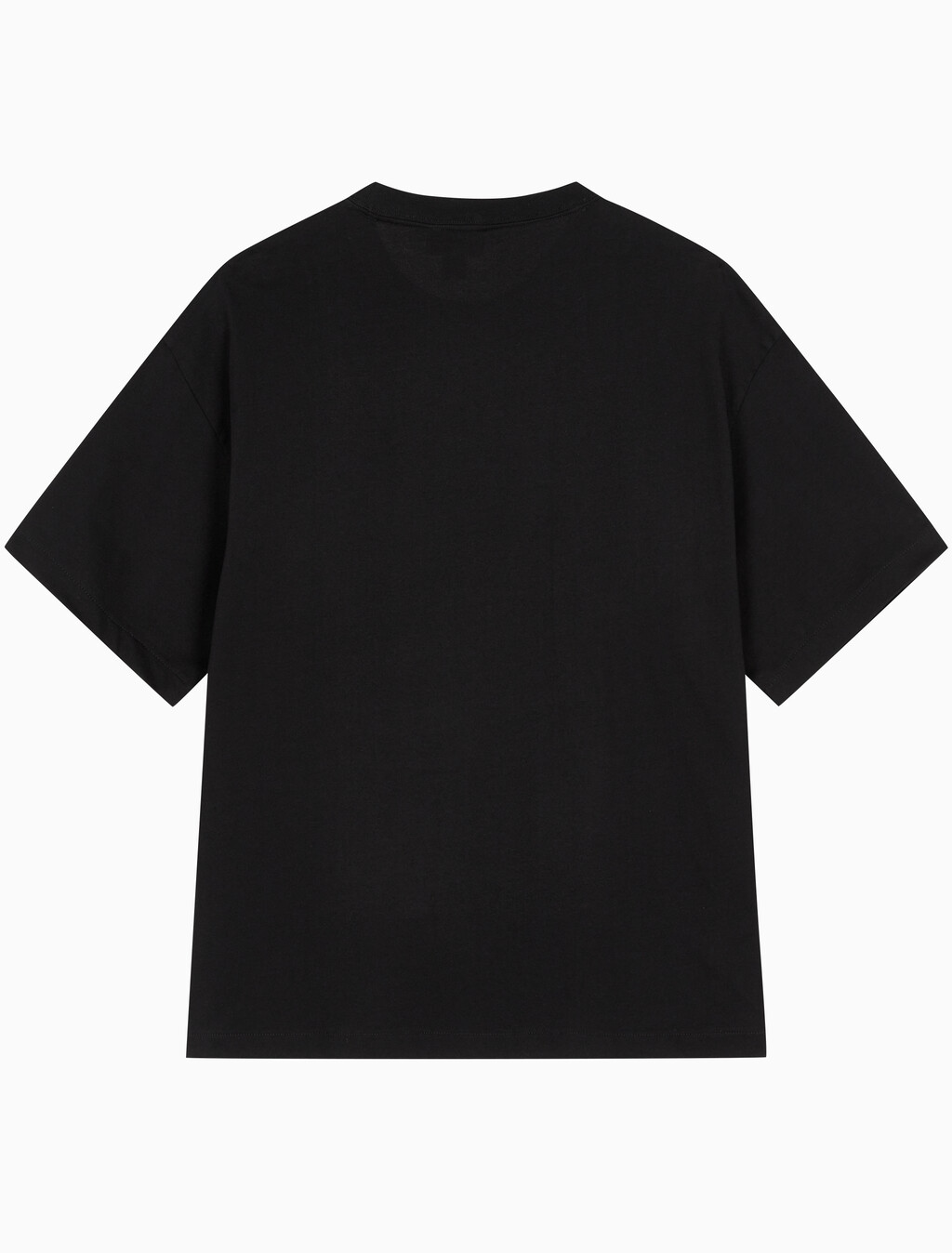 Buy 남성 릴렉스핏 헤비 코튼 크루넥 반팔 티셔츠  in color BLACK