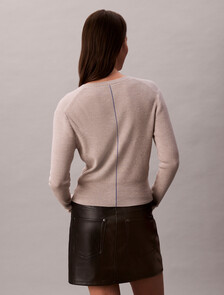 Buy 여성 울실크 크롭 가디건 in color White