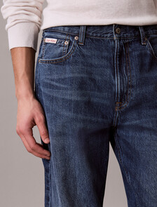 Buy 90S 테이퍼핏 진 in color Blue Black 