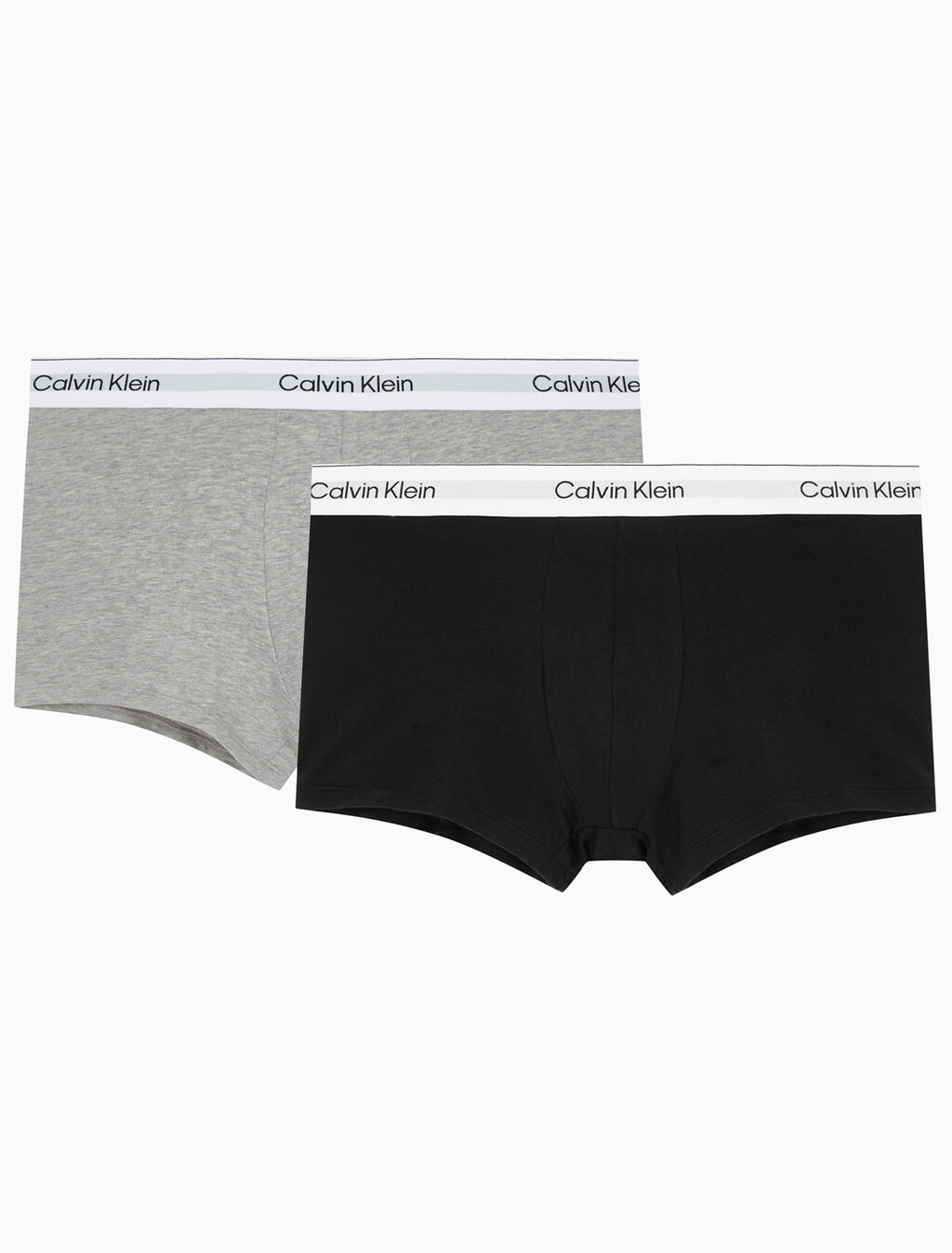 Buy 남성 아이콘 코튼 스트레치 2PK 트렁크 in color BLACK/GREY