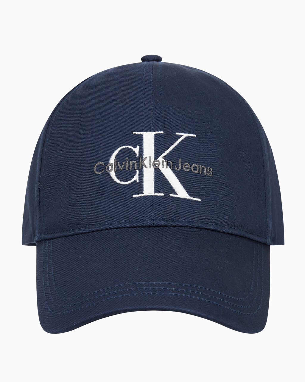 Buy 남녀공용 CKJ 모노그램 엠브로이더리 캡 in color TWILIGHT NAVY