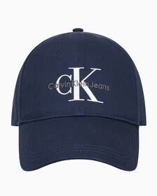 Buy 남녀공용 CKJ 모노그램 엠브로이더리 캡 in color TWILIGHT NAVY