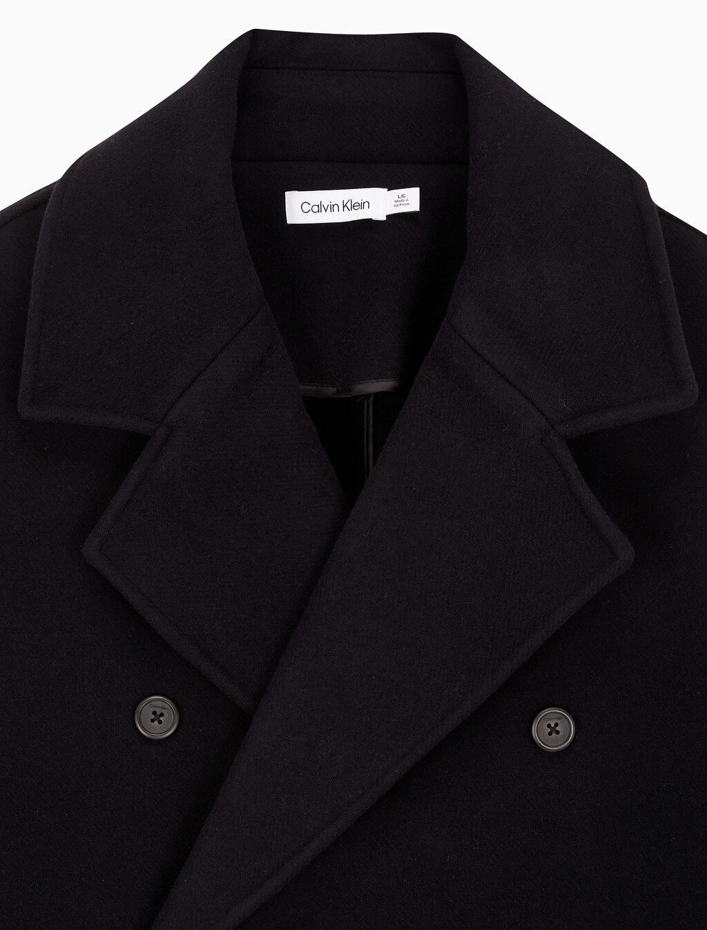 Buy 남성 롱슬리브 더블 버튼 피코트 in color BLACK BEAUTY