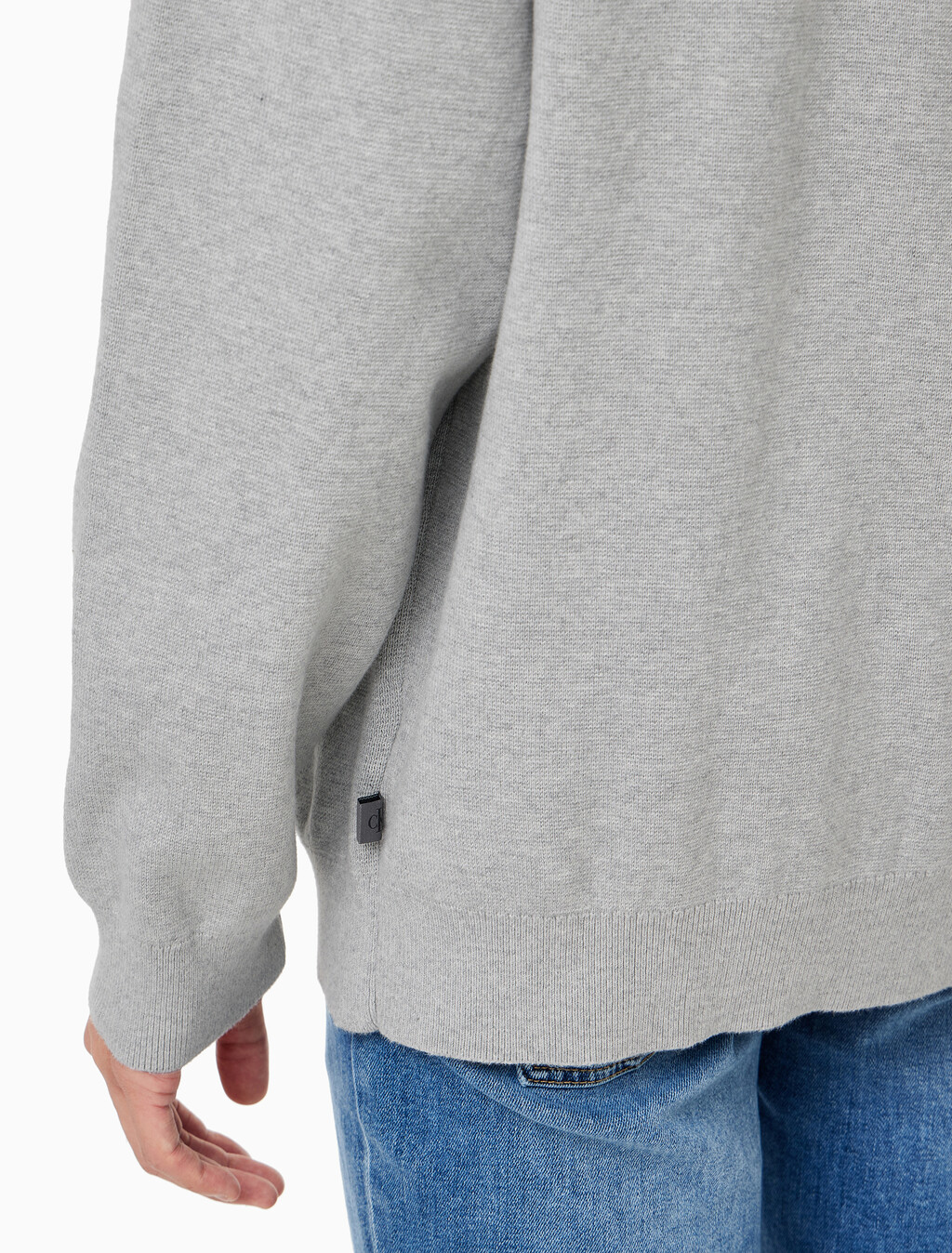 Buy 남성 럭비 니트 폴로 스웨터 in color LIGHT GREY HEATHER