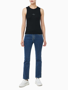 Buy 여성 모노그램 립 슬리브리스 in color BLACK